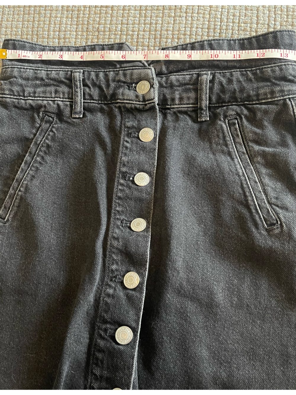 Anthropologie “Pilcro” Button Front Denim Mini Skirt. - Picture 6 of 7